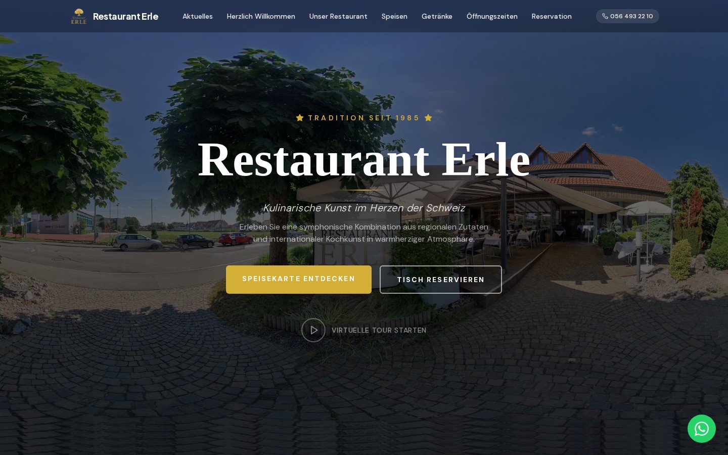 Restaurant Erle — Schweizer Traditionsrestaurant mit Online-Reservationssystem von Abgemacht