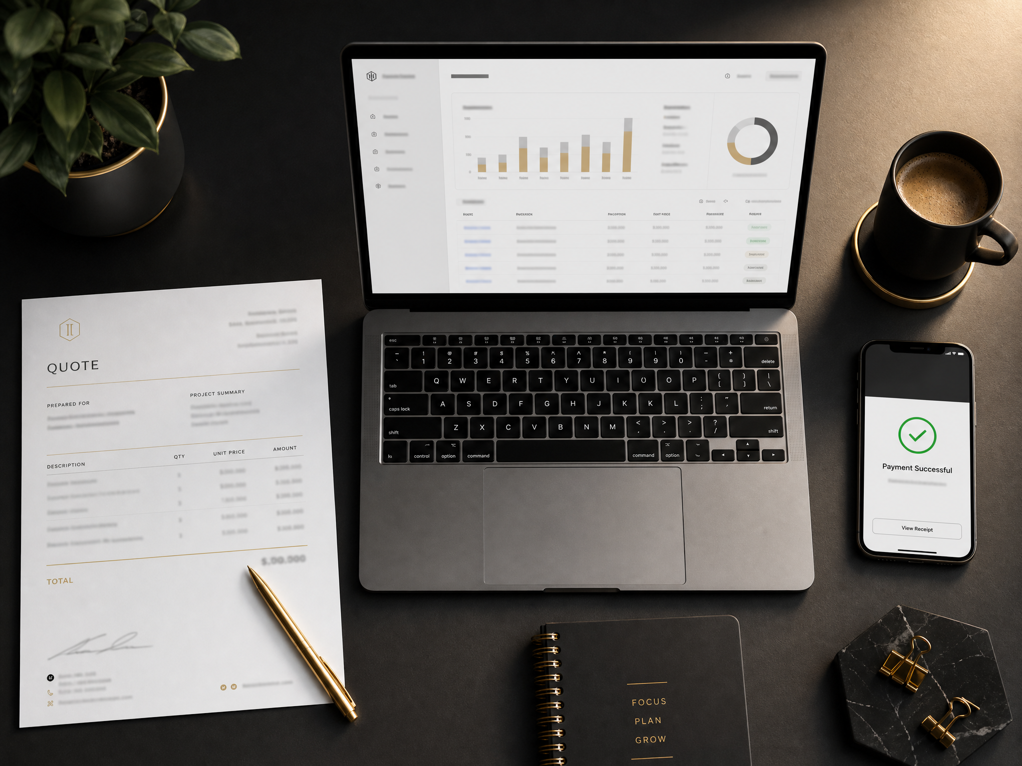 Vollautomatische Debitorenbewirtschaftung: Finanz-Dashboard, professionelle Offerte und Zahlungsbestätigung